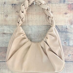 NWOT FAWN Limited Edition Fern Tan Braided Handle Women's Bag